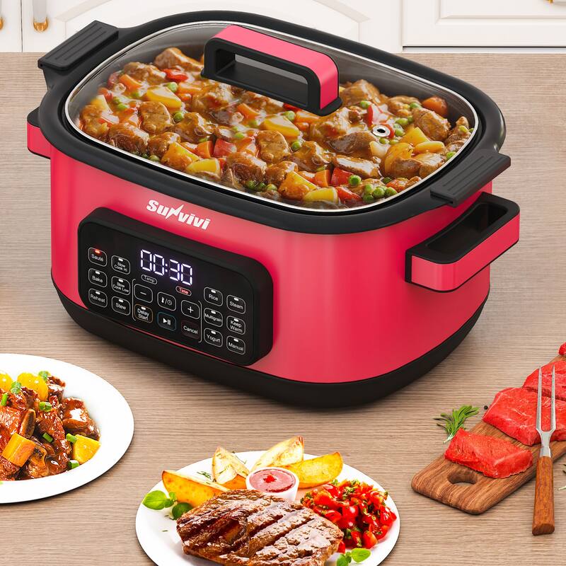 6.5QT 12-in-1 Programmable Multi Slow Cooker