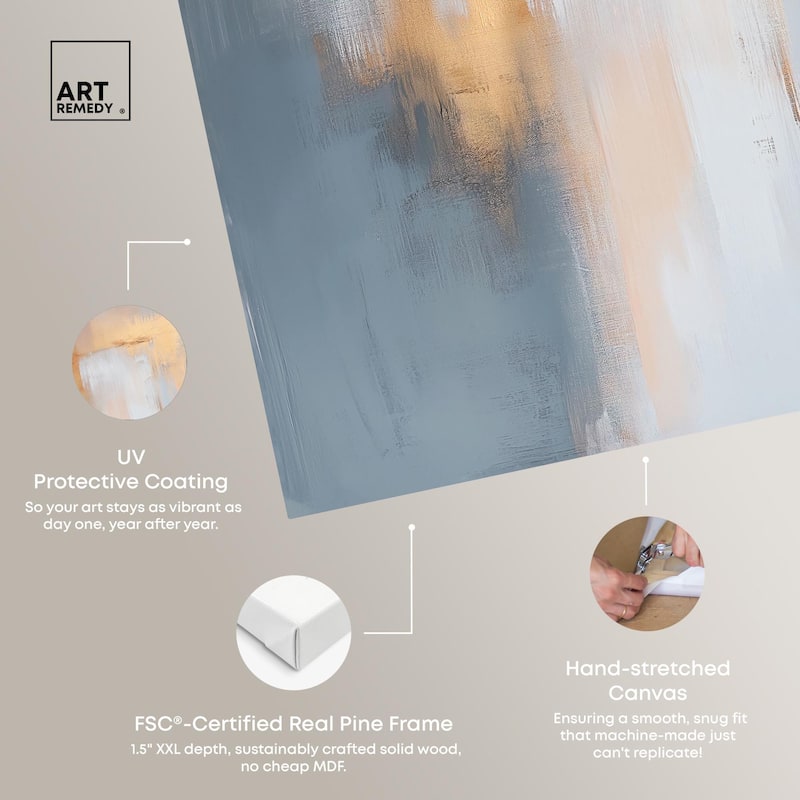 Coral Hues Canvas by Art Remedy, Gallery Wrapped