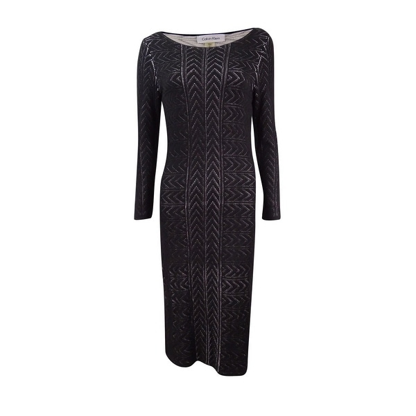 calvin klein sweater dress black