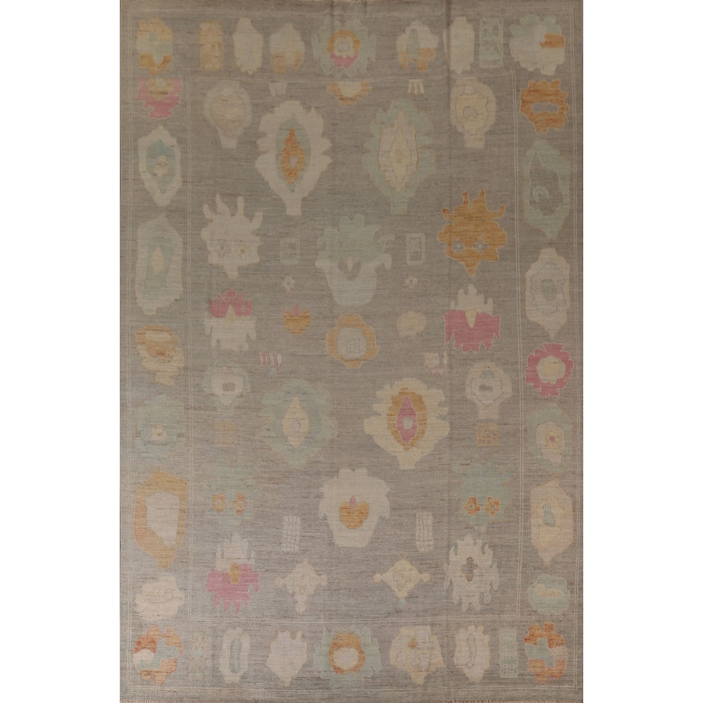 Handmade Oushak Turkish Area Rug Oriental Wool Carpet - 9'3"x 12'4"