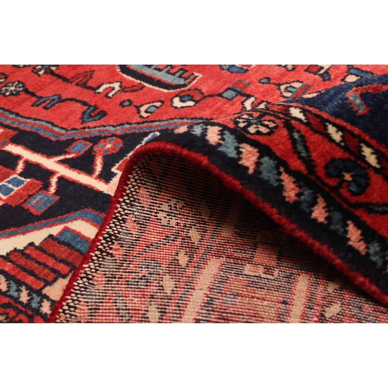 ECARPETGALLERY Hand-knotted Anatolian Vintage Dark Navy Wool Rug - 5'2 x 9'3