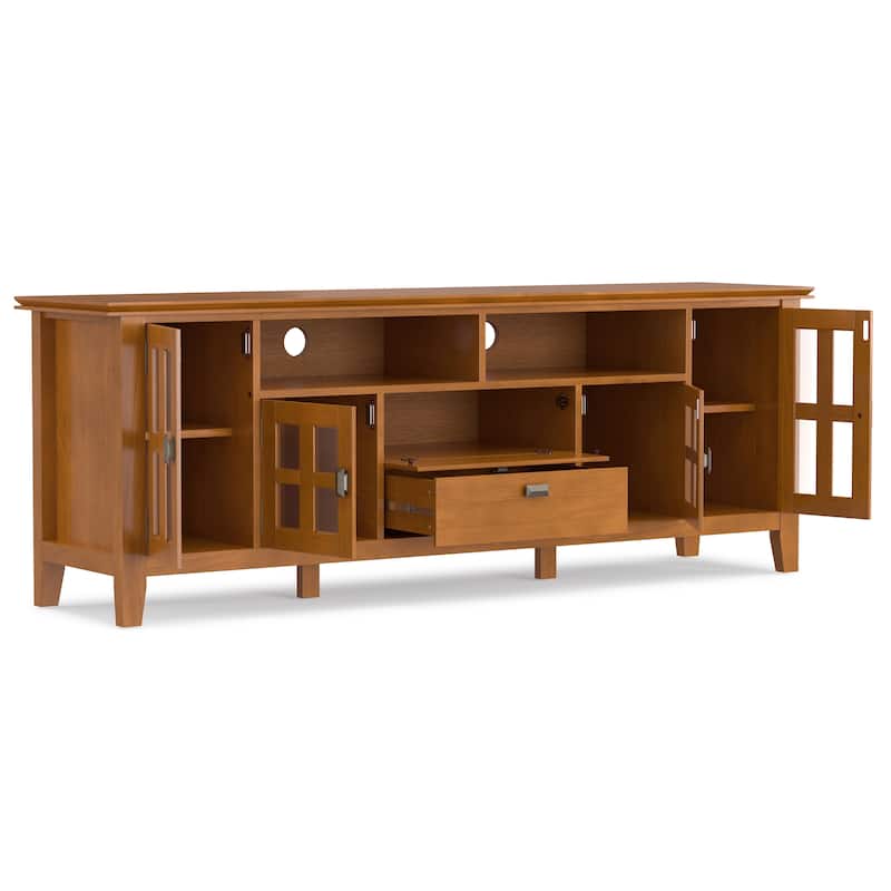 WYNDENHALL Stratford SOLID WOOD 72" Wide TV Media Stand For TVs up to 80"