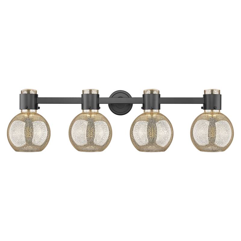 Innovations Lighting Downtown Urban - Lawton Sphere - 4 Light 34" Wall-Mounted Bath Vanity Light