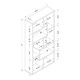 preview thumbnail 6 of 16, Furniture of America Geometric 8-Shelf Display Bookcase (71-Inch)