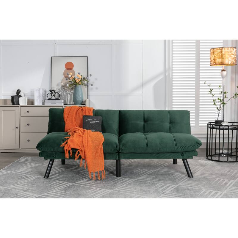 Roomfitters Modern Convertible Sofa Bed, Folding Futon Couch with Adjustable Backrest, Compact Upholstered Sleeper