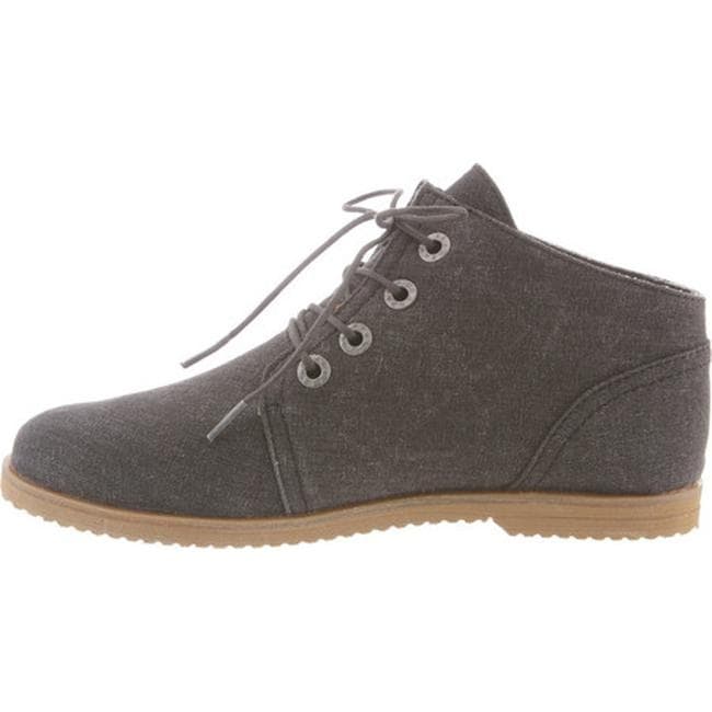 Shop Bearpaw Women S Claire Desert Boot Black Canvas Overstock