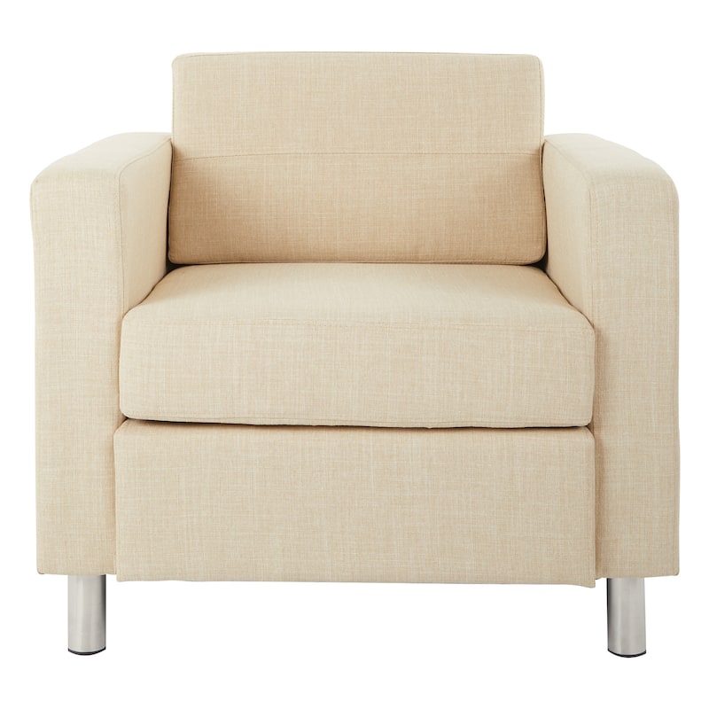 Pacific Arm Accent Chair with Chrome Legs