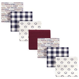 Hudson Baby Infant Boy Cotton Flannel Receiving Blankets Bundle, Football, One Size - Football - One Size
