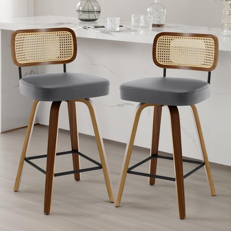 26"/29" Swivel Bar Stools/ Counter Stools with Bentwood Legs