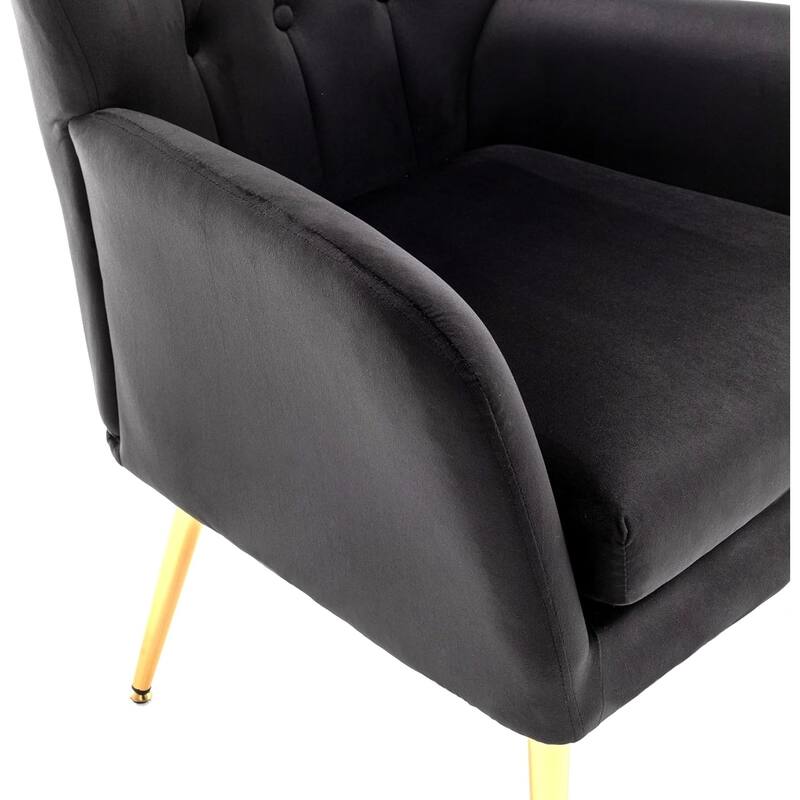 US Pride Furniture Modern Accent Chair with Ergonomic High Wingback Microfiber Upholstered Armchair with Metal Legs