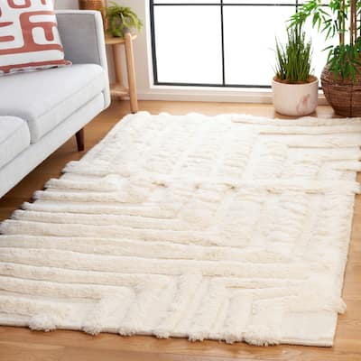SAFAVIEH Handmade Casablanca Stina Shag Wool Rug