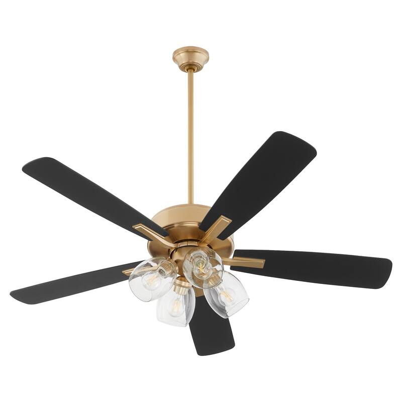 Quorum International 4525-04 Ovation 52" 5 Blade 4 Light Indoor - Aged Brass
