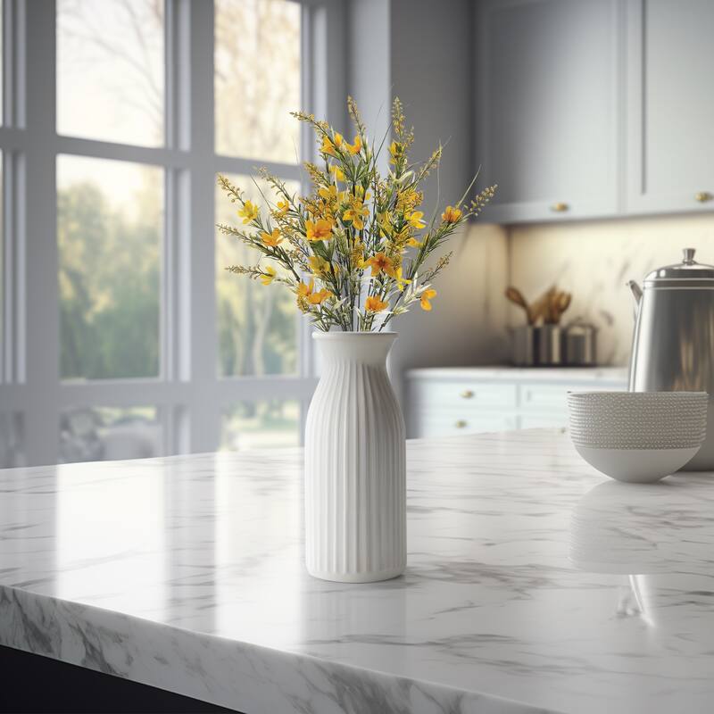 Cosmos and Astilbe Artificial Floral Spray - 22" - Yellow