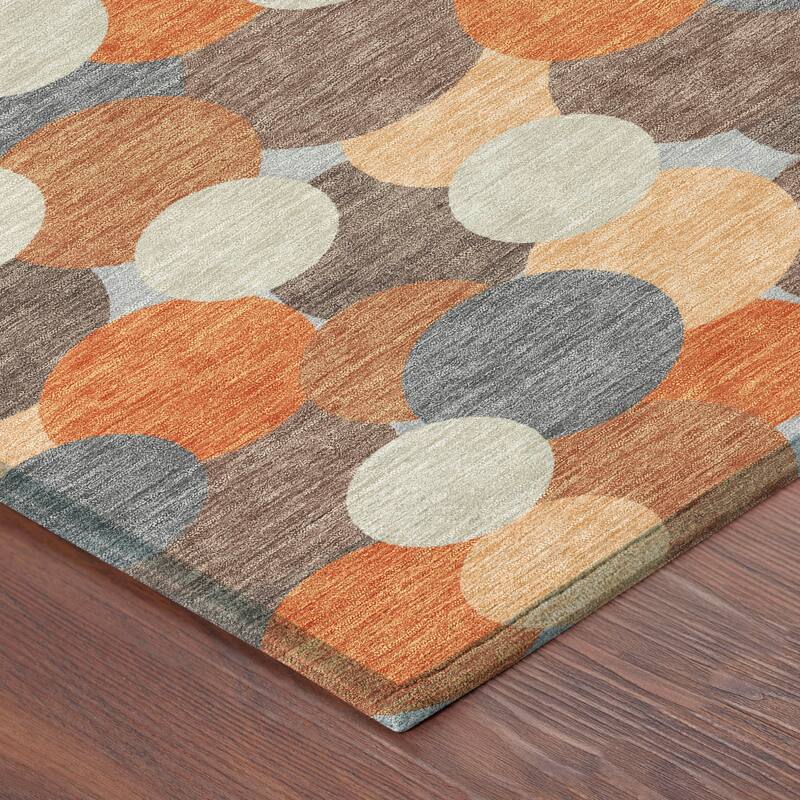 Machine Washable Indoor/ Outdoor Mucho Bubbles Chantille Rug