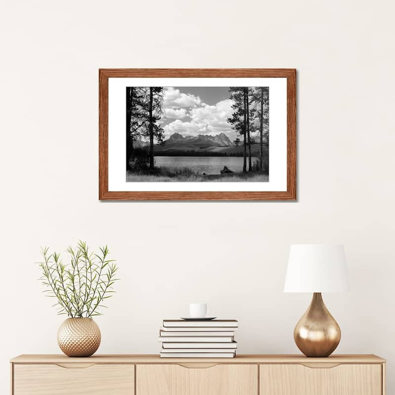 iCanvas "1960s Little Red Fish Lake In Idaho With Saw Tooth Mountains In Background Viewed" by Vintage Images
