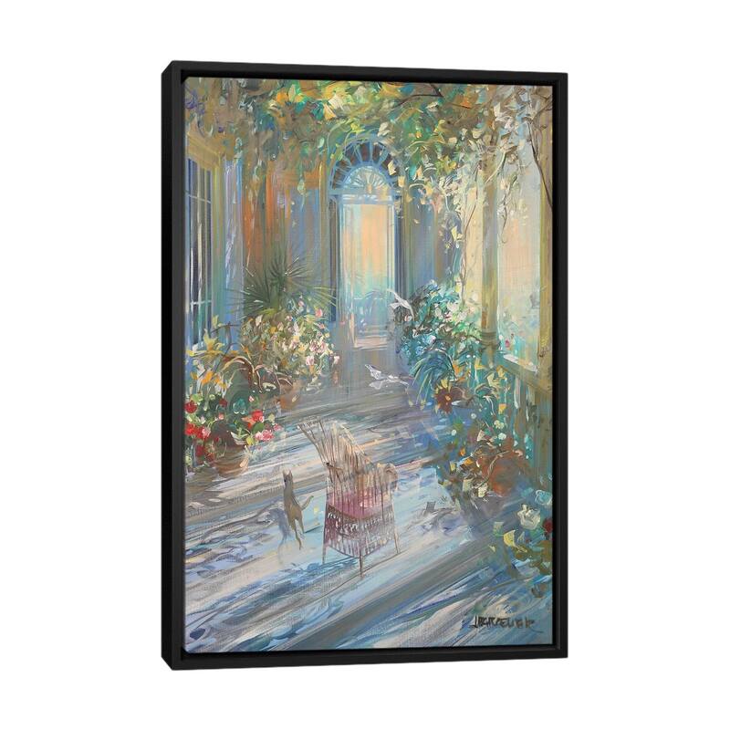iCanvas "Light On The Terrace" by Laurent Parcelier Framed Canvas Print - Black - 40x26