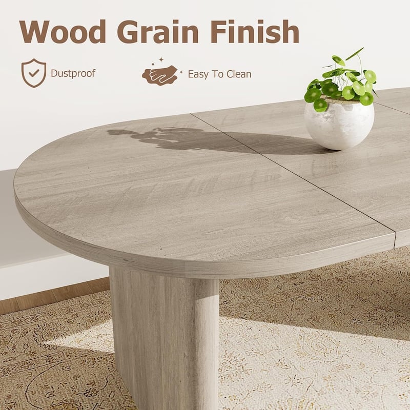 70.8 Inch Oval Kitchen Dining Room Table for 6-8 People Kitchen, Living Room, Office