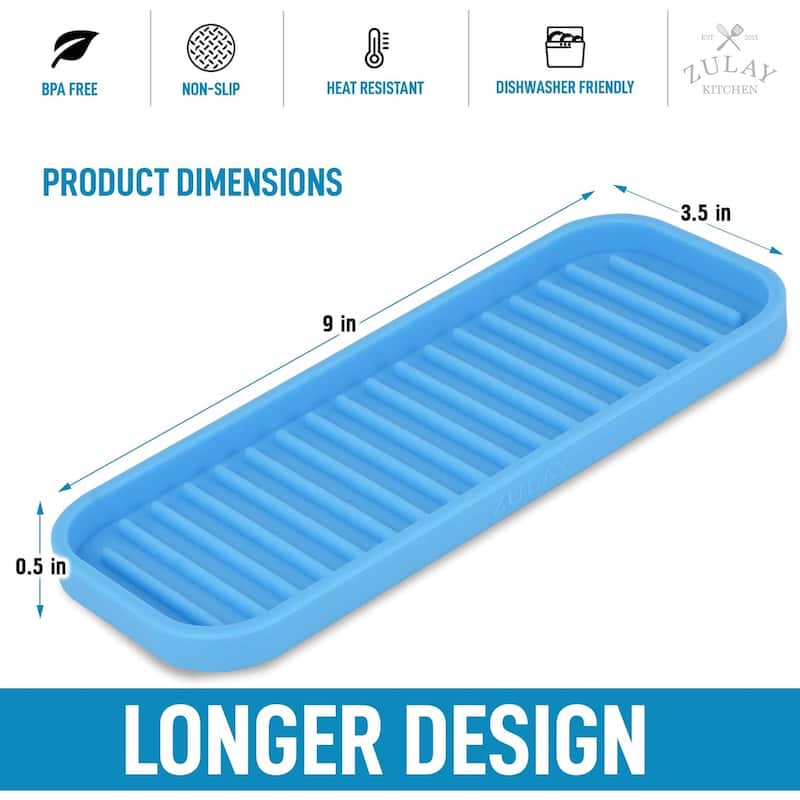Zulay Kitchen Silicone Sponge Holder for Kitchen Sink