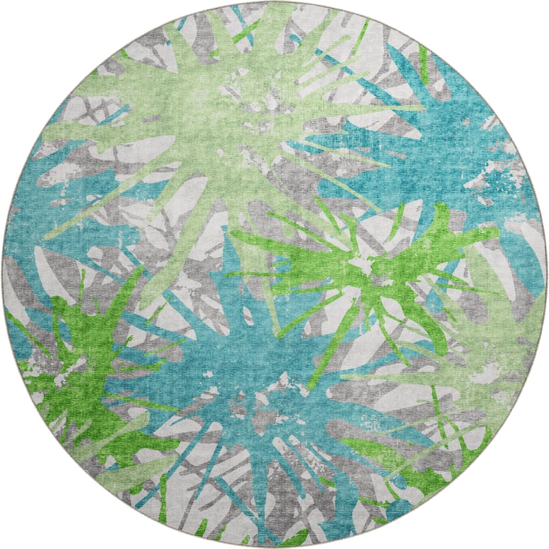 Indoor/ Outdoor Addison Bravado Abstract Starburst Washable Area Rug