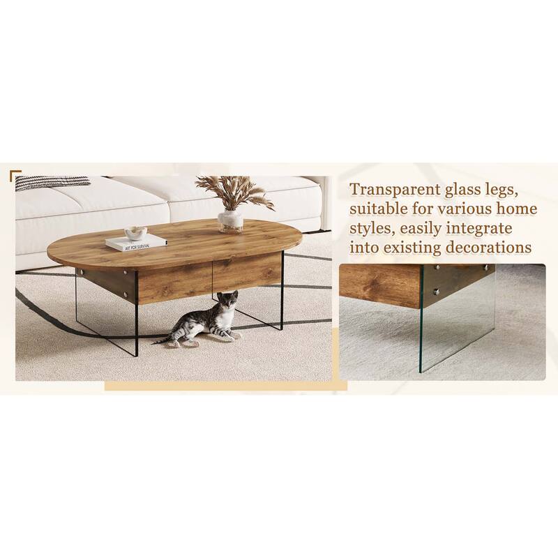 43.3"x23.6"Double Drawer Coffee Table