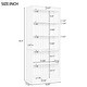 preview thumbnail 3 of 17, 83.4" Tall Wood Bookcase, 5-Tier Bookshelves with Adjustable Storage Shelves, Storage Shelves for Living Room,Home Office