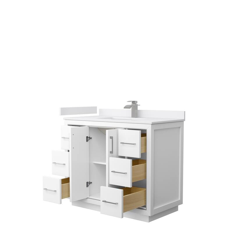 Icon Single Vanity Set, Cultured Marble Top, No Mirror