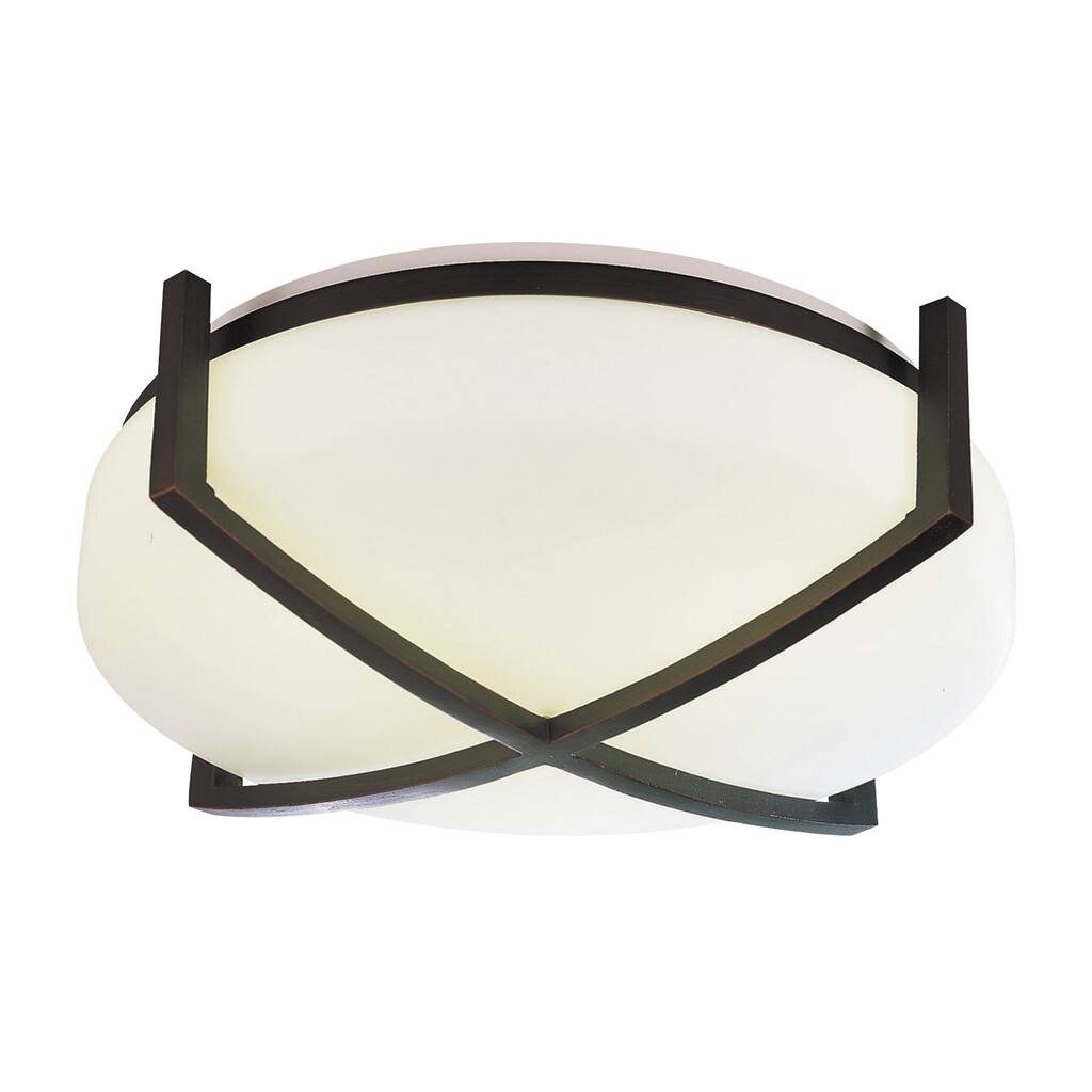 Restoration 2-light Oil-Rubbed Bronze Ceiling Light - Overstock - 30657387