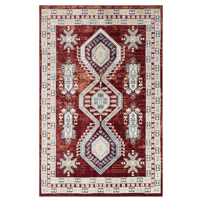 Everwash Treasure Saul Southwest Geometric Machine Washable Area Rug