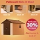 preview thumbnail 22 of 117, Patiowell 8' x 6' / 8' x 8' / 8' x 10 '/ 8' x 12' Plastic Outdoor Shed With Floor for Patio Furniture, Tools (Kick-It Shed)