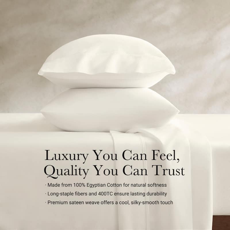 Harbor House 100% Egyptian Cotton Sateen Sheet Set