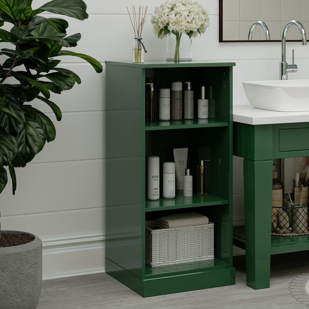Palace Imports 100% Solid Wood Bathroom Storage Cabinet, Adjustable Shelves, 16.5" Wide, 35.75" Tall