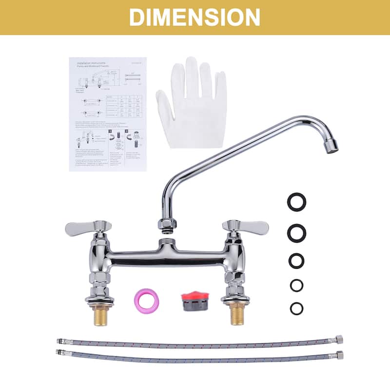 WOWOW Minimalist Bridge-Style Desk-Mounted Dual-Handle Faucet