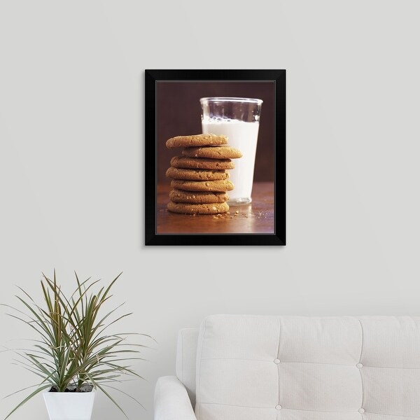 "Milk and Cookies" Black Framed Print