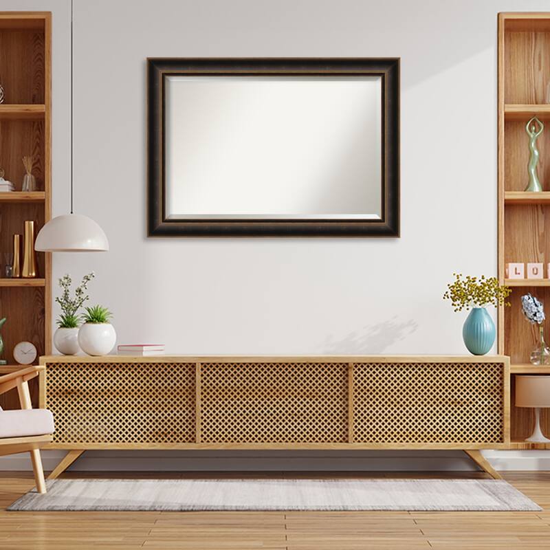 Villa Oil Rubbed Bronze Beveled Wood Framed Wall Mirror - Villa Oil Rubbed Bronze