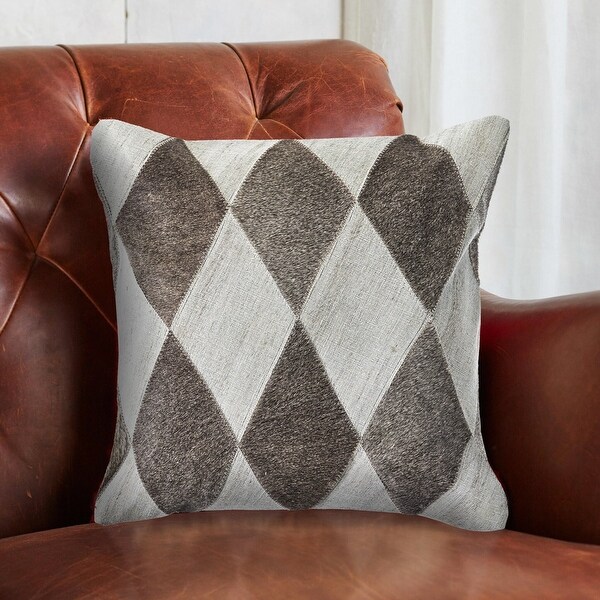 Silver geometric cushion on sale