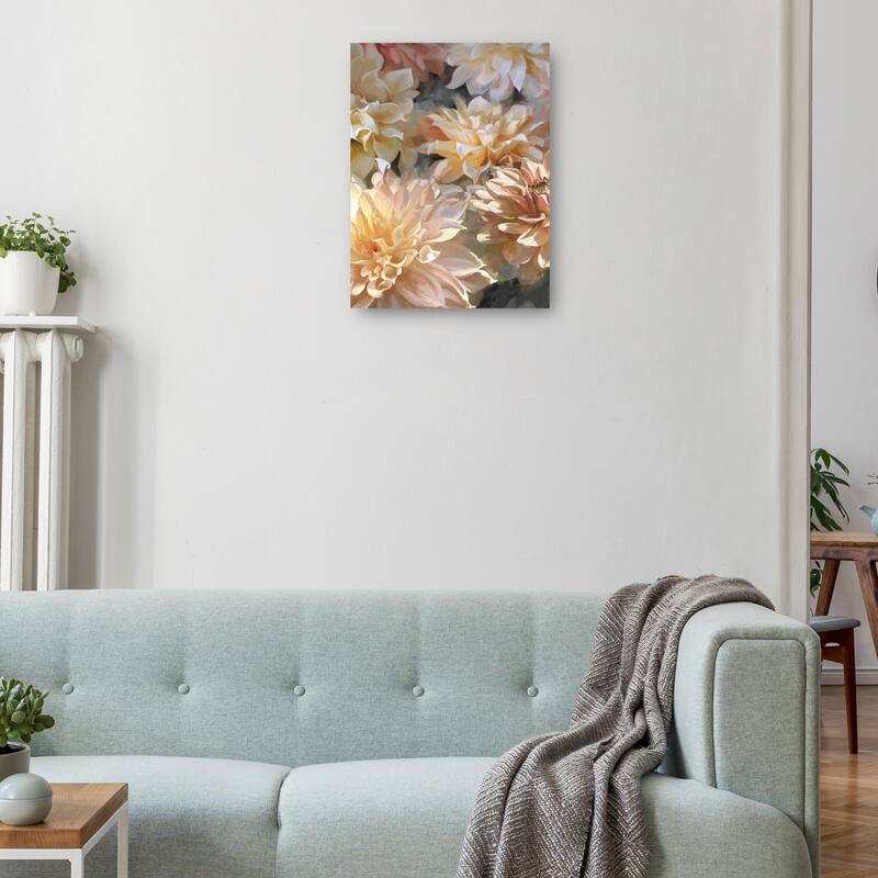 Sherbert Dahlias By Studio Arts Canvas Art Print