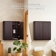 preview thumbnail 24 of 49, Teamson Home 22 in Wooden Bathroom Wall Cabinet, Wood Organizer for Bathroom, Kitchen, Laundry, Space Saving Furniture