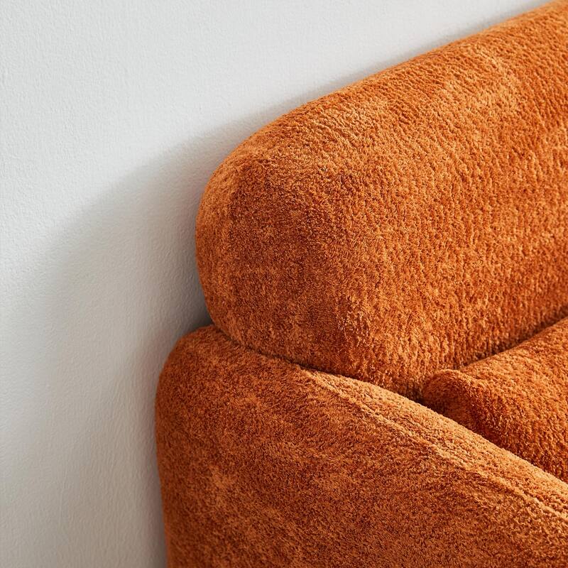 Stylish Velvet 2 Seat Sofa Accent Sofa with Lumbar Pillow, Loveseat Sofa Couch with Wood Frame for Living Room