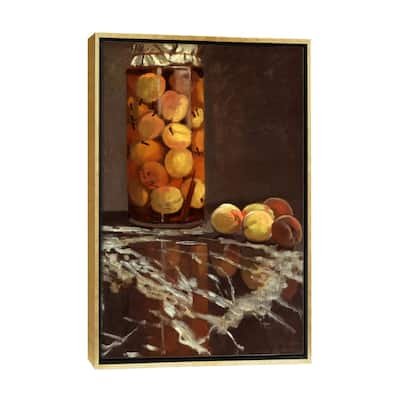 iCanvas "Jar of Peaches (Das Pfirsichglas)" by Claude Monet Framed