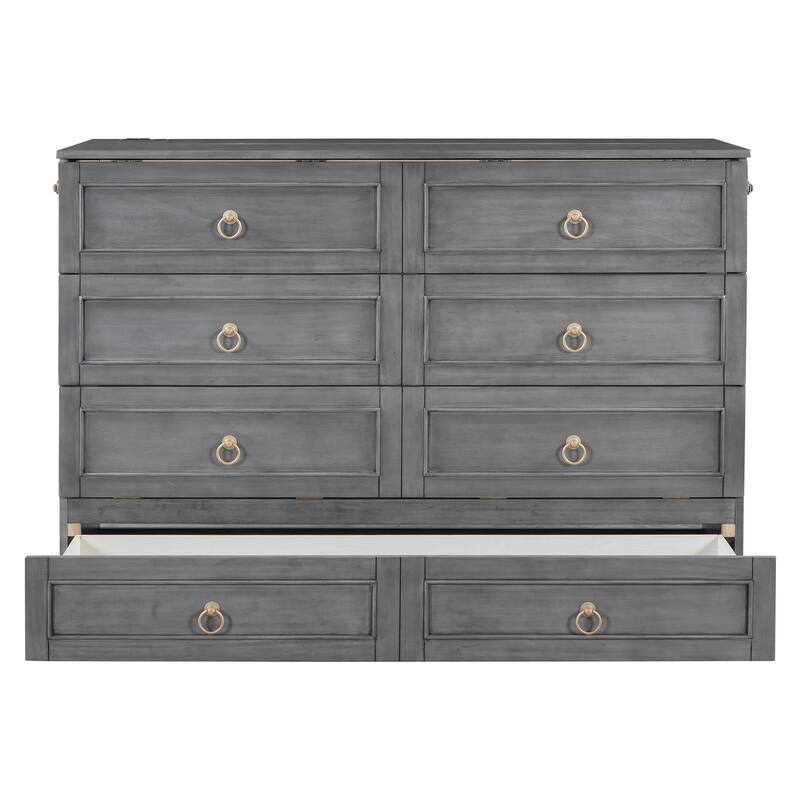 Murphy Bed with Storage and Large Drawers