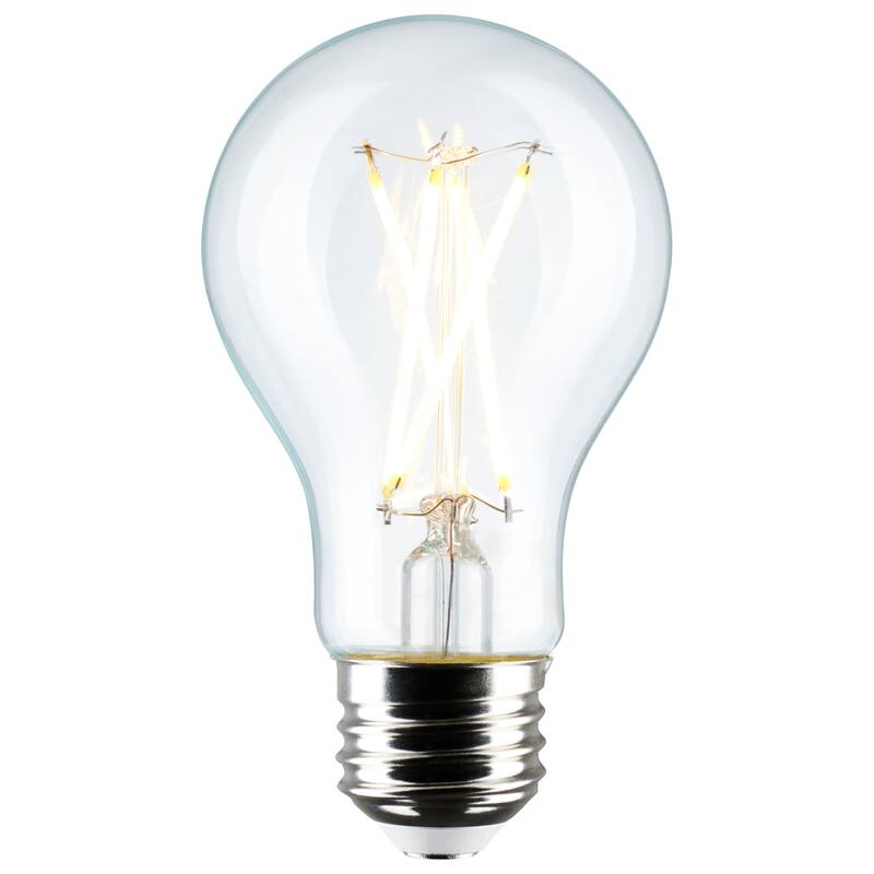 8 Watt A19 LED Clear 3000K Medium Base 120 Volt 4-Pack