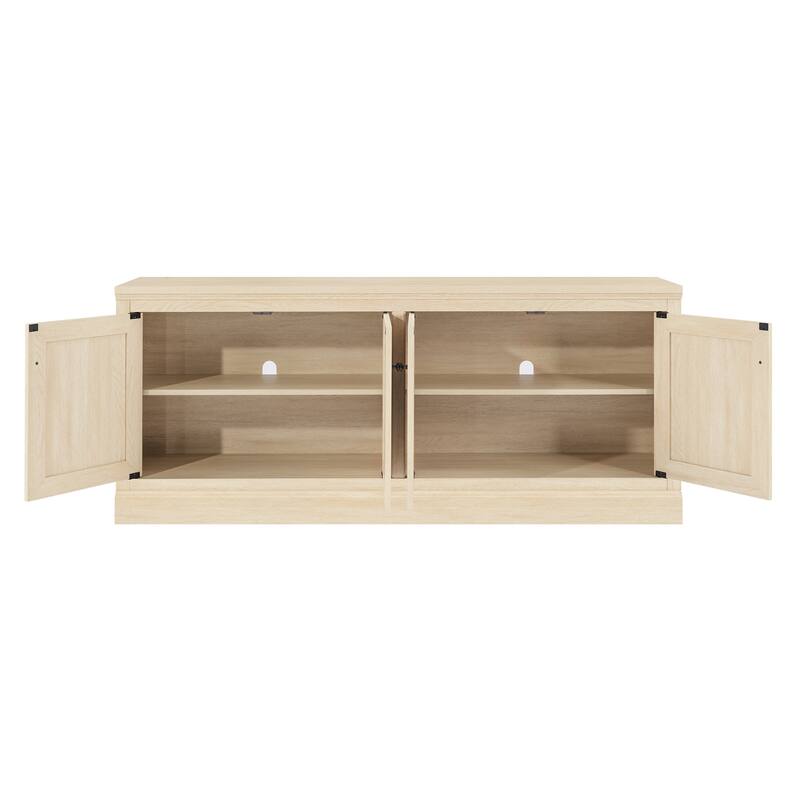 72 Inch Sideboard with Storage Cabinets, Minimalist TV Stand for Living Room, Entryway & Pantry, Dark Walnut