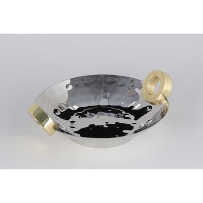 Nickel and Gold Ring Centerpiece - 15X15X7