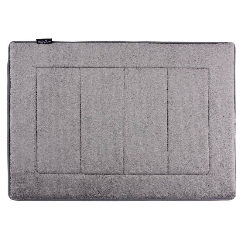 FABBRICA HOME Ultra-Soft Extra-Thick Memory Foam Bath Mat 17 in x 24 in - 17x24 - Grey