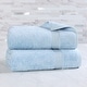preview thumbnail 91 of 128, Superior Heritage Egyptian Cotton Absorbent Bath Sheet Set of 2 Light Blue