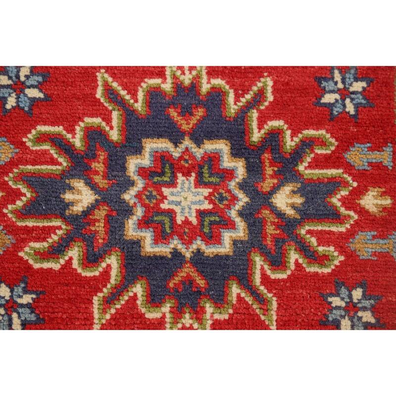 Kazak Oriental Runner Rug Hand-Knotted Wool Carpet - 2'1" x 9'11"