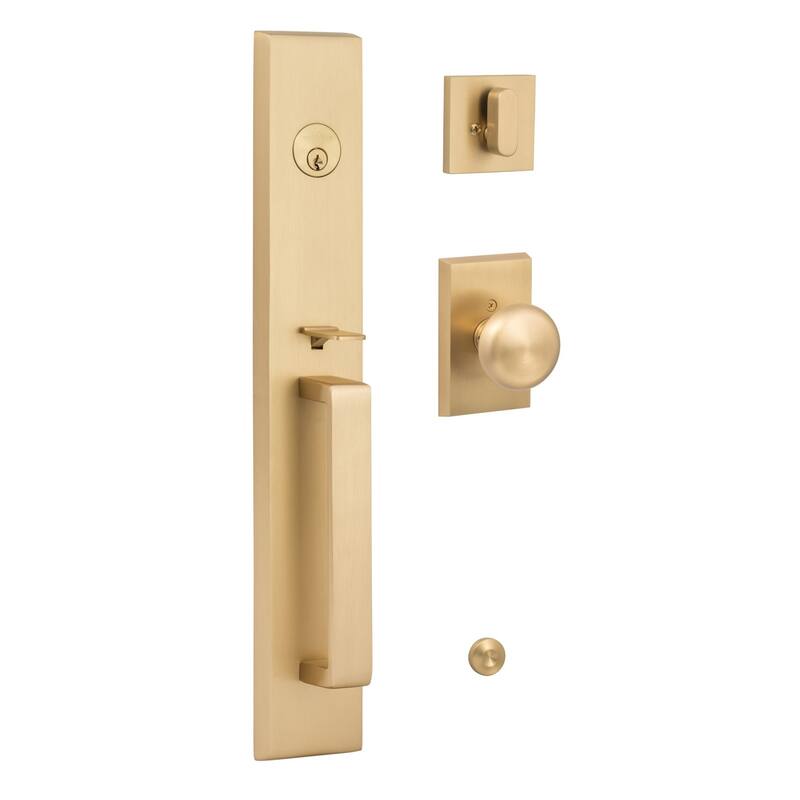 Sure-Loc VL507-OK Vail Full Plate Single Cylinder Keyed Entry - Satin Brass