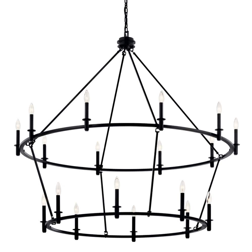 Kichler 52708 Carrick 18 Light 55" Wide Taper Candle Ring Chandelier