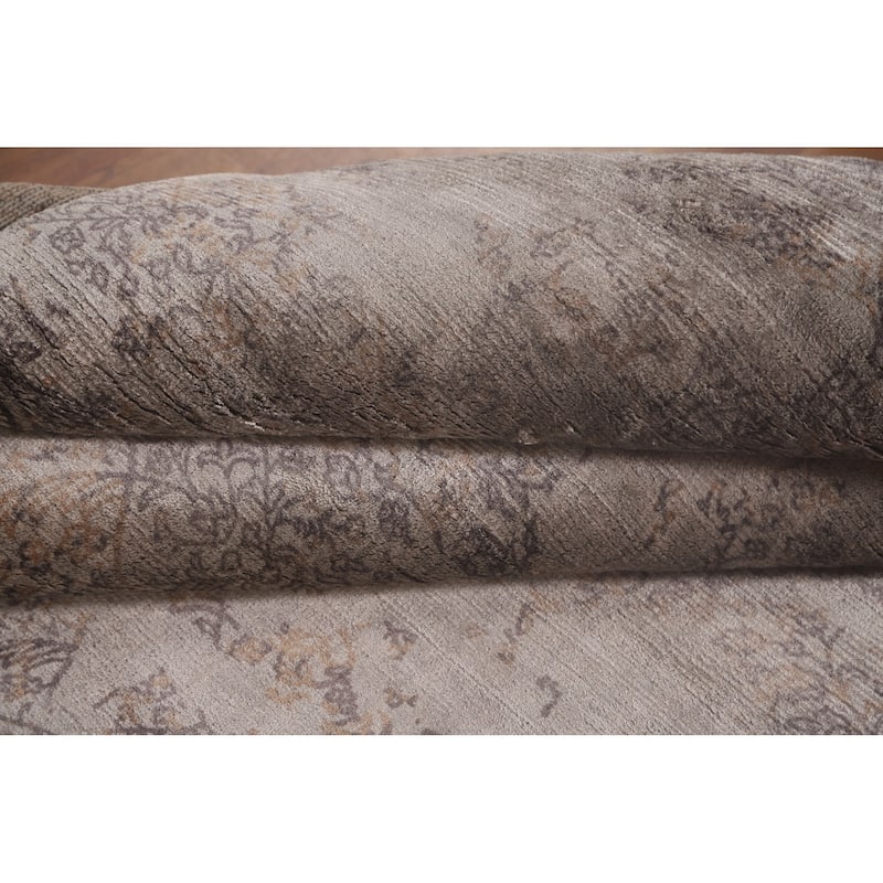 All-Over Modern Abstract Area Rug Hand-Knotted Wool Carpet - 6'7" x 9'11"