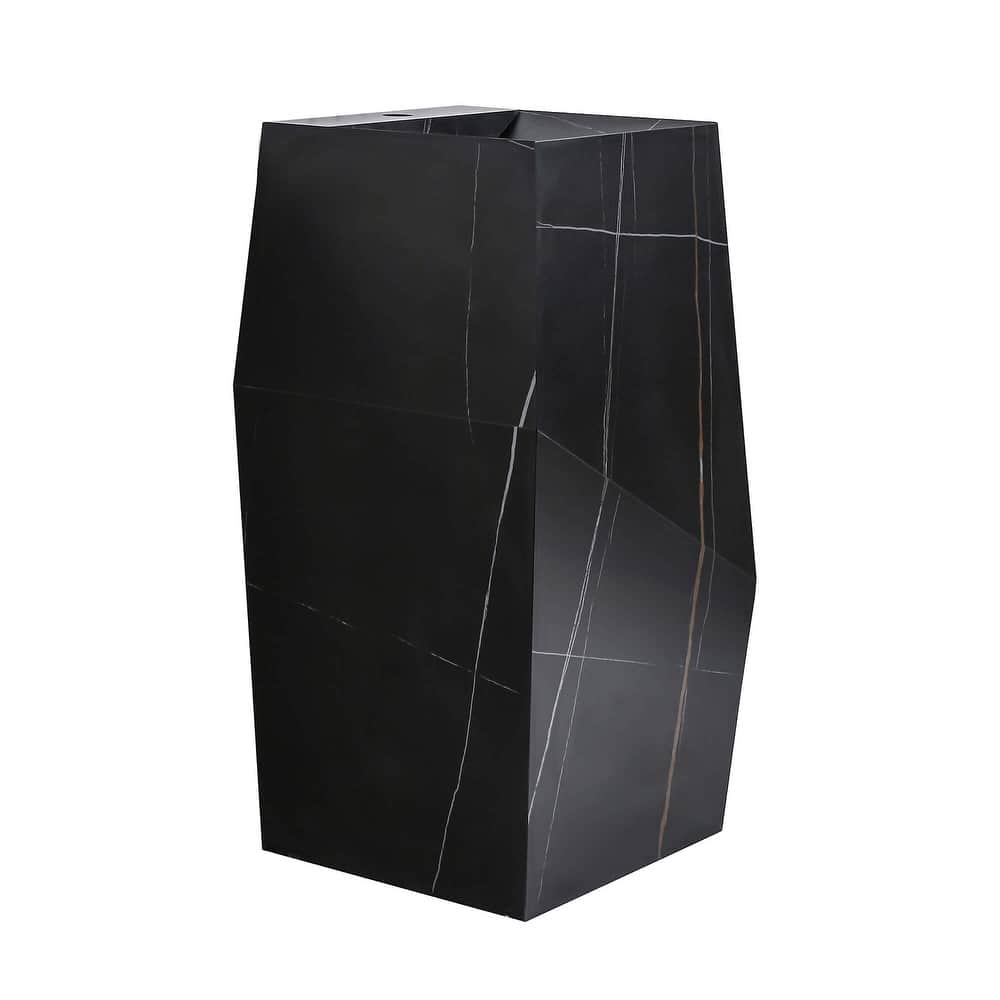 Fine Fixtures Canyon Collection, Elegant Square Shaped Pedestal Sink, - N/A